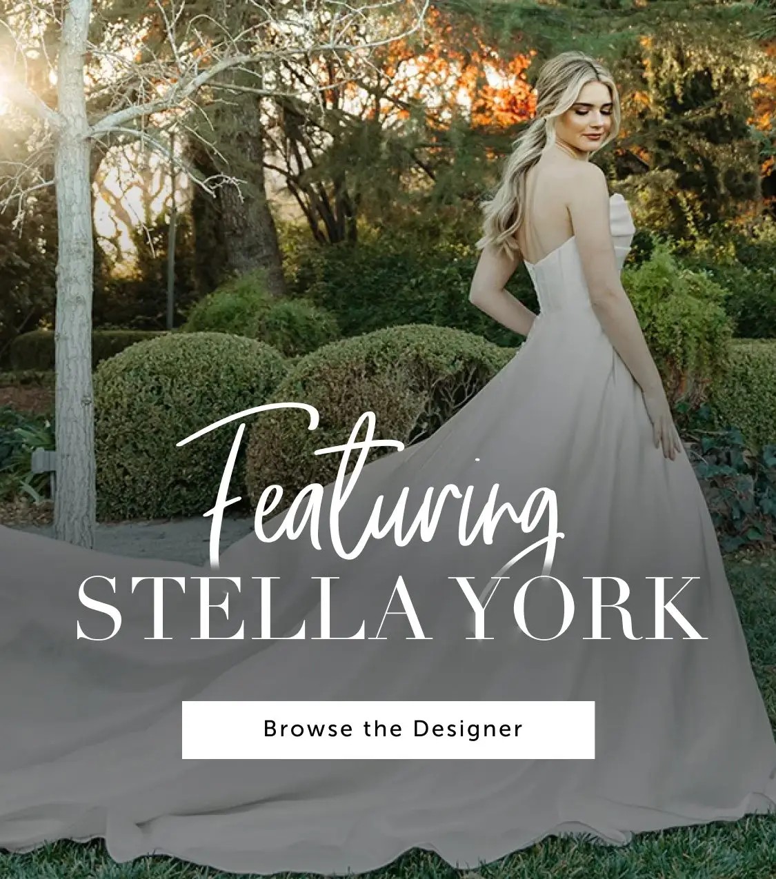 Stella York Trunk Show Banner for Mobile